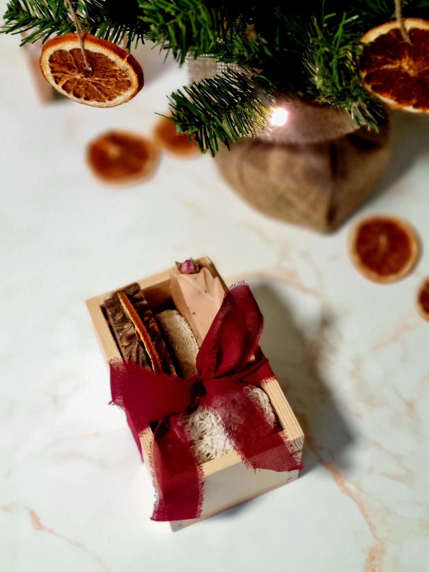 Wooden Crate Christmas Gift Set